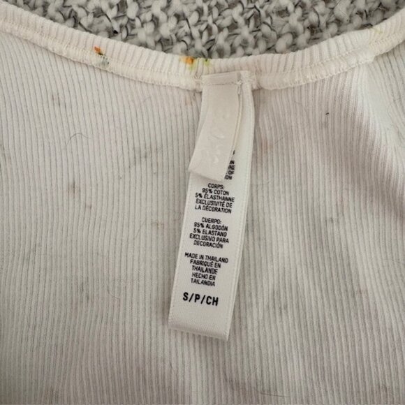 Skims Cotton Rib PJ Set in Marigold Rosebud - Picture 3 of 7